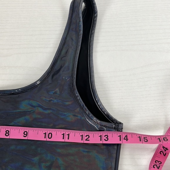 Forever 21 Women's Sequin Pleather Crop Top Sports Bra Size Small - Picture 6 of 7